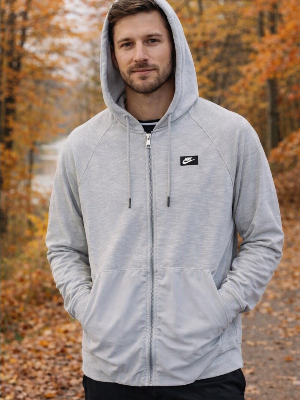 Nike Sportswear Optic Full-Zip Hoodie - Men's Size Medium EUC
